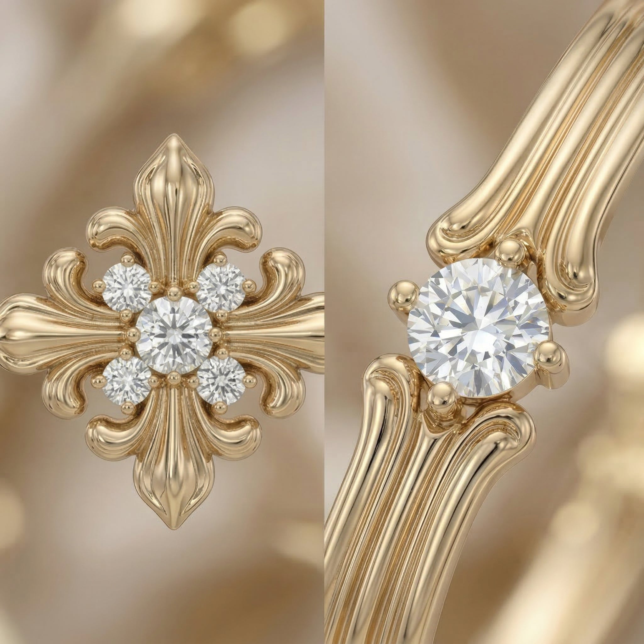 Elegant Gold-Plated Crystal Bracelets