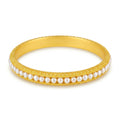 Elegant Gold-Plated Pearl Bangle