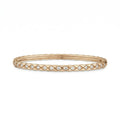 Rose Gold-Plated Crystal-Accented Bangle