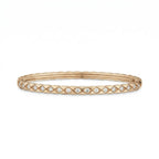 Rose Gold-Plated Crystal-Accented Bangle