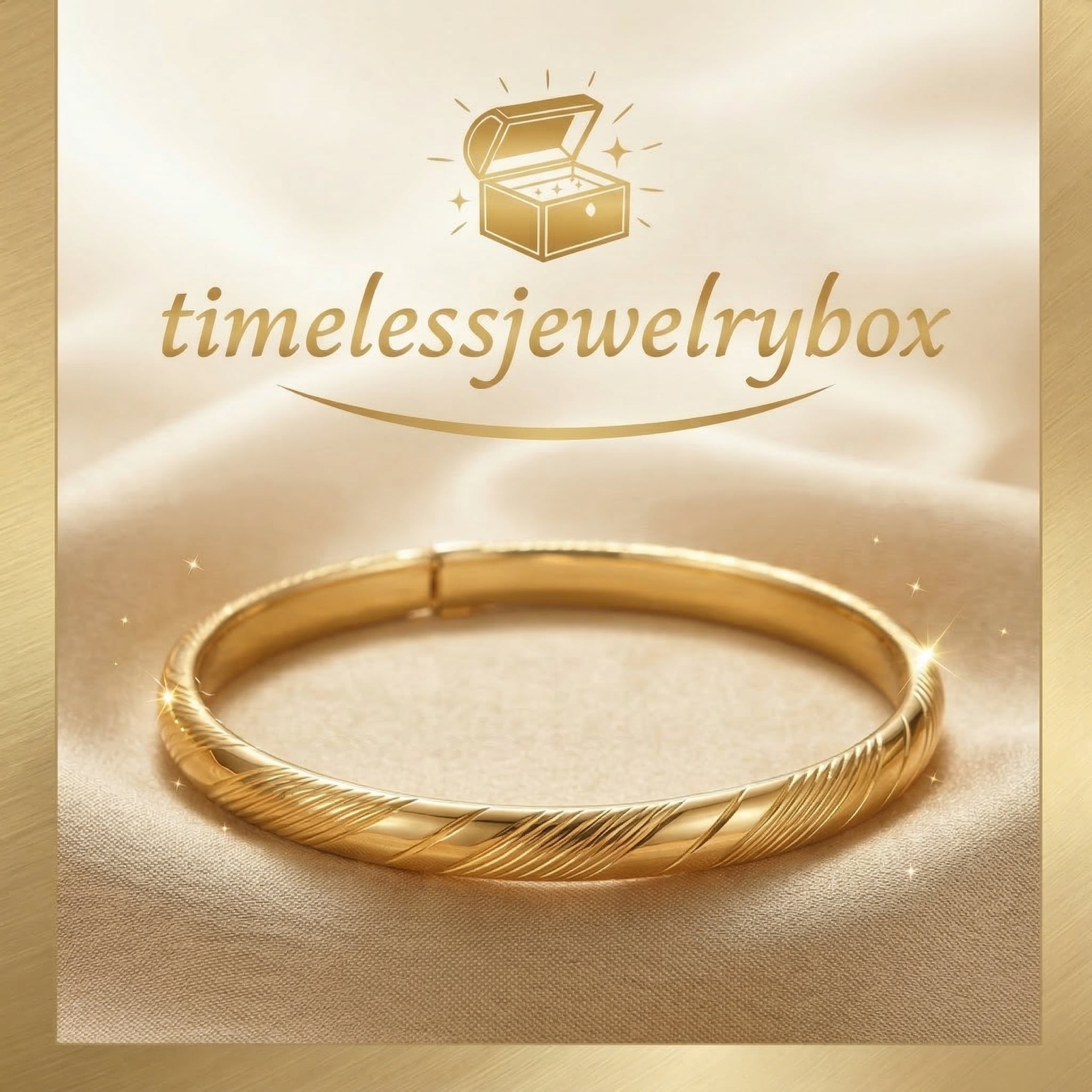 Elegant Gold-Plated Twisted Texture Bangle