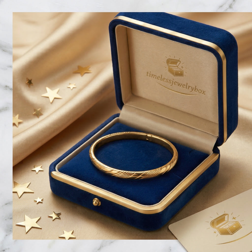 Elegant Gold-Plated Twisted Texture Bangle