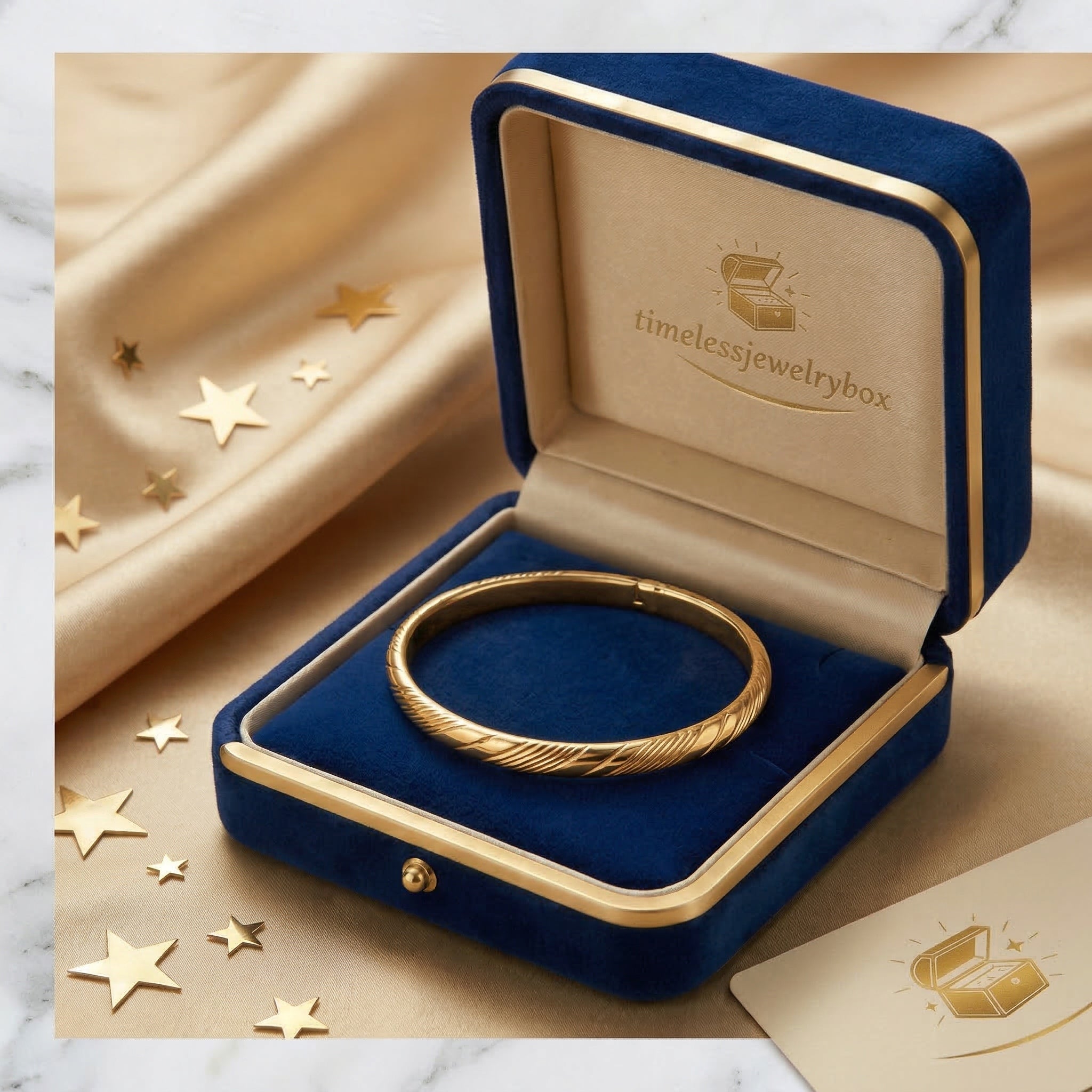 Elegant Gold-Plated Twisted Texture Bangle